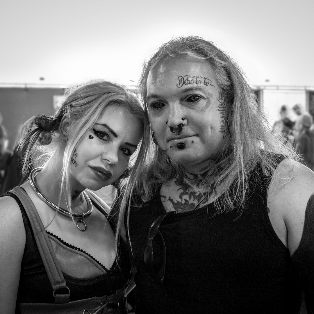 At a tattoo convention in Warsaw, Poland.