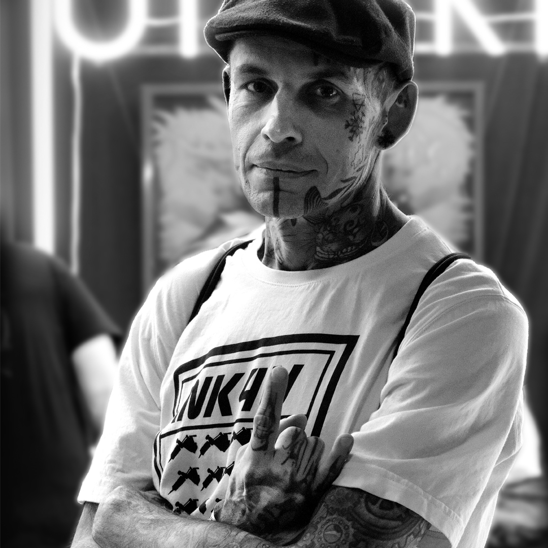 At a tattoo convention in Warsaw, Poland.