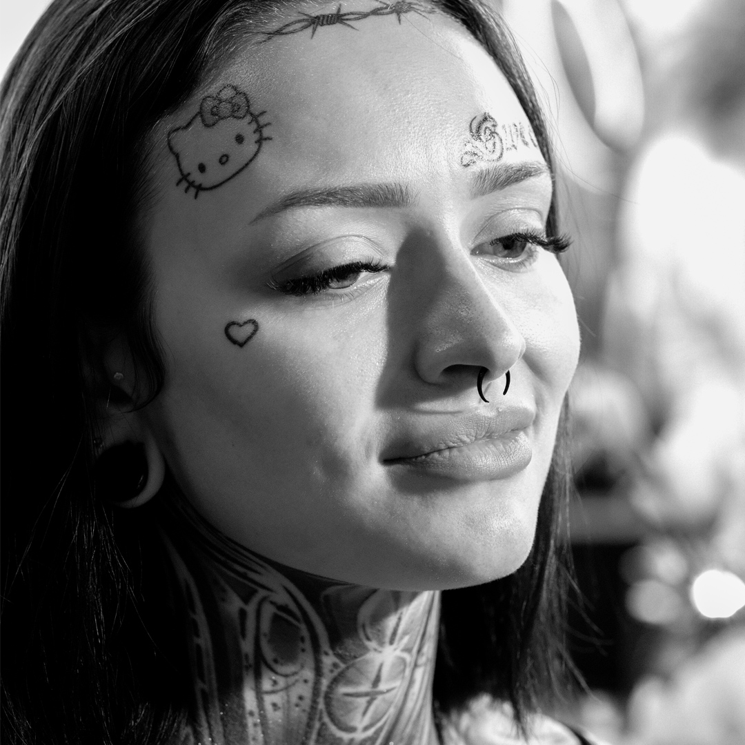 At a tattoo convention in Warsaw, Poland.